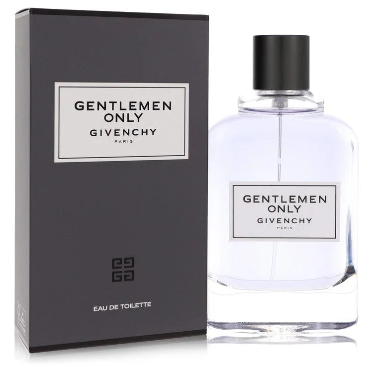 Givenchy Gentleman Only – modern woody aromatic fragrance in clear glass bottle with blue label. 100ml