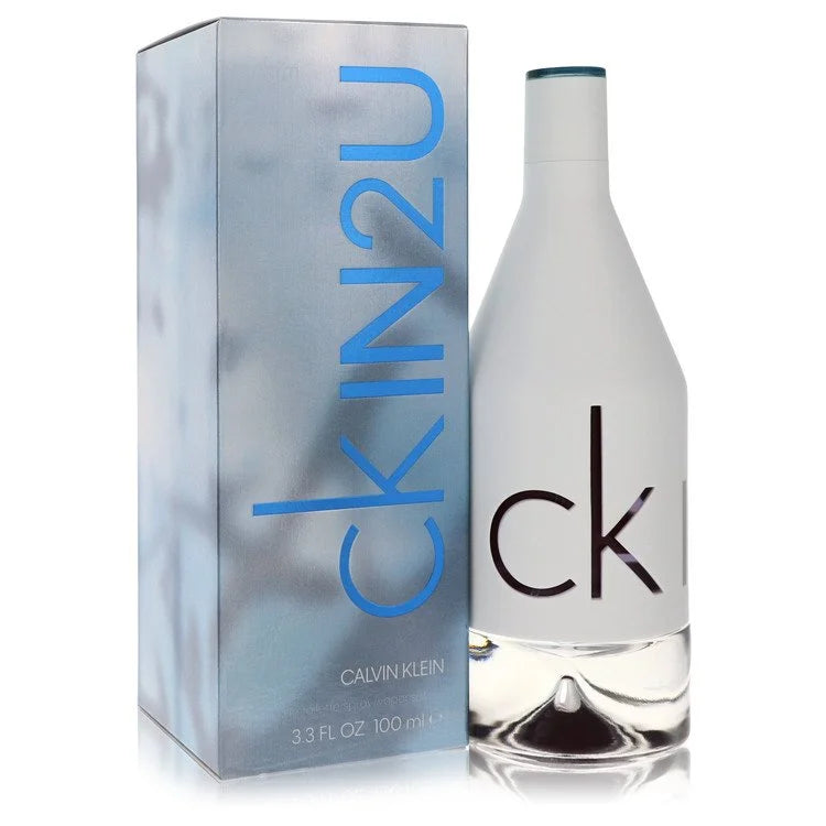 Calvin Klein CK IN2U for Him – fresh citrus woody cologne in white and silver tech-style bottle. 100ml