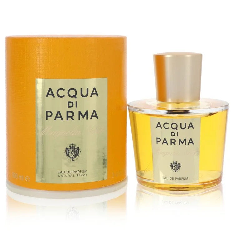 Acqua di Parma Magnolia Nobile – refined floral perfume in clear square bottle with gold cap. 100ml