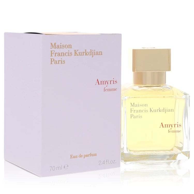 Maison Francis Kurkdjian Amyris Femme – luminous floral woody scent in clear bottle with gold cap. 71ml
