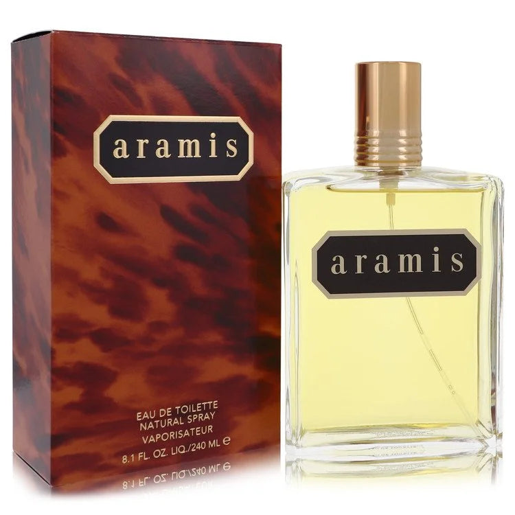 Aramis perfume bottle and packaging on a white background 240ml