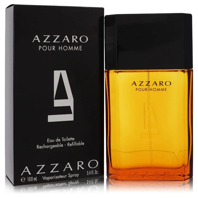 Azzaro Pour Homme bottle – classic men’s fragrance with warm, woody notes. 100ml