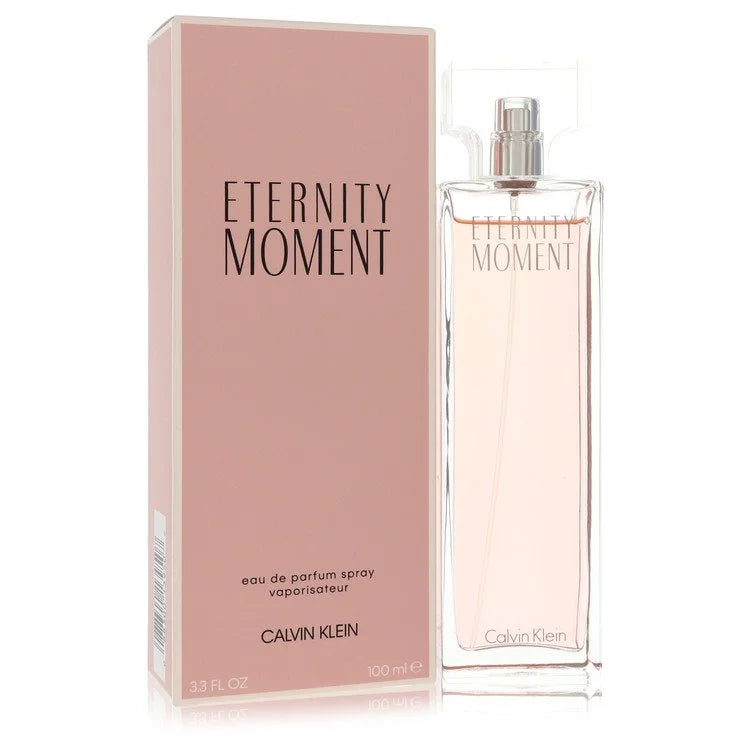 Calvin Klein Eternity Moment – romantic fruity floral fragrance in slim pink-tinted glass bottle. 100ml