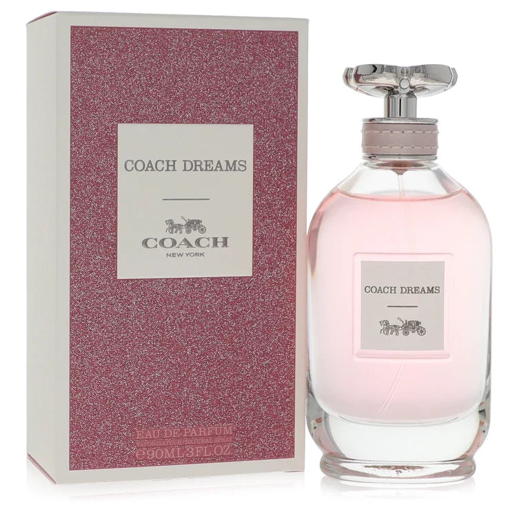 Coach Dreams perfume – radiant floral fragrance for women in clear bottle with silver cap. 90ml
