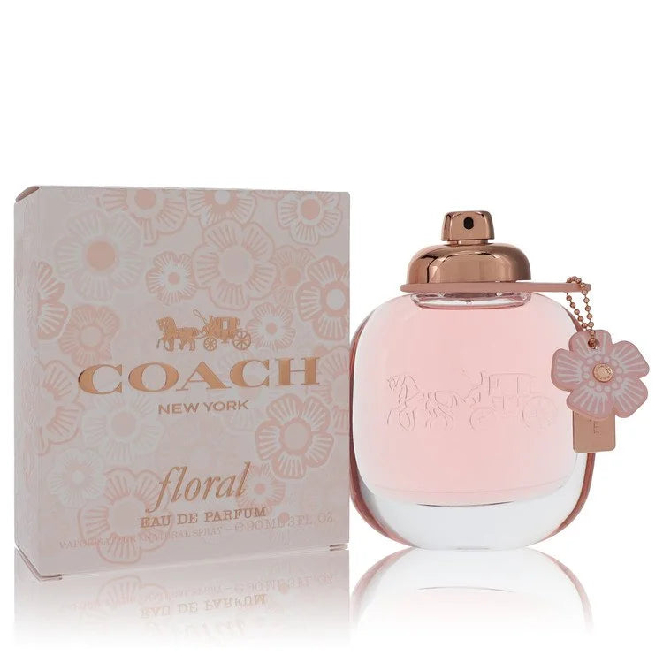 Coach Floral perfume – bright floral fragrance for women in clear bottle with pink accents. 90ml
