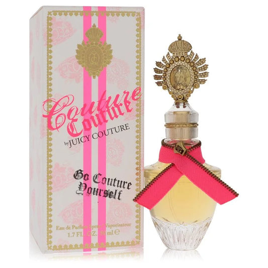 Couture Couture perfume – bold fruity floral scent in gold bottle with hot pink accents. 50ml