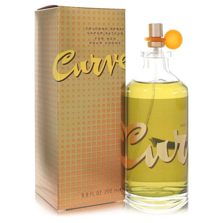 Curve cologne bottle and packaging on a white background 200ml