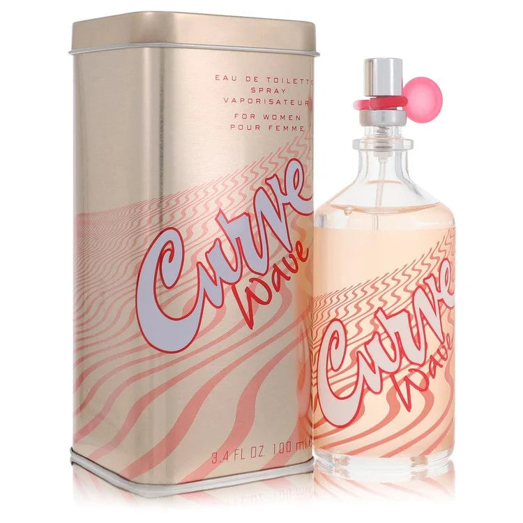 Curves & Waves perfume bottle and packaging on a white background 100ml