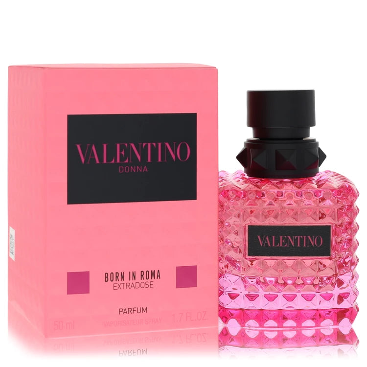 Valentino perfume bottle and packaging on a white background 50ml