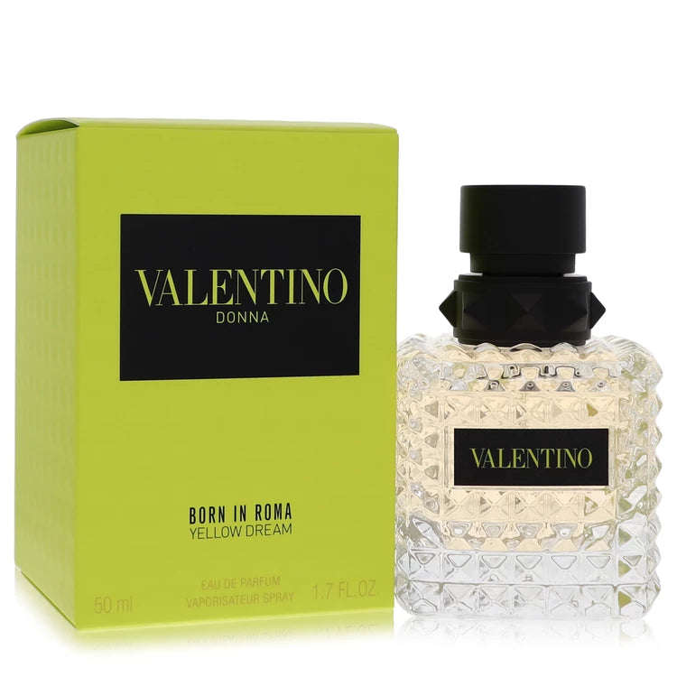 Valentino perfume bottle and packaging on a white background 50ml