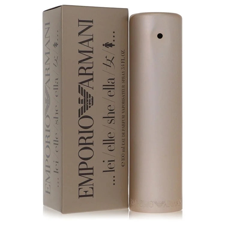 Emporio Armani for Her – soft musky floral fragrance in sleek metallic rose gold bottle. 100ml