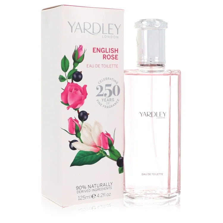 Yardley English Rose Eau de Toilette bottle and packaging on a white background 125ml