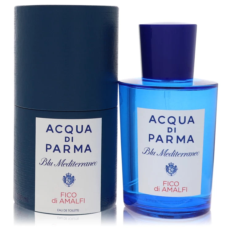 Acqua di Parma Blu Mediterraneo Fico di Amalfi – vibrant citrus fig scent in bright blue bottle. 100ml