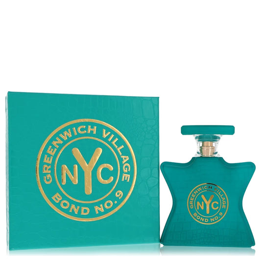 Bond No. 9 Greenwich Village – fresh floral amber fragrance in teal star-shaped bottle with gold medallion. 100ml