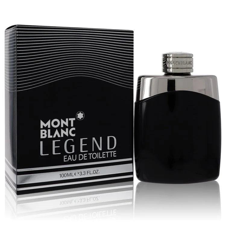 Montblanc Legend Eau de Toilette – classic fougère fragrance in sleek black bottle with chrome top. 100ml