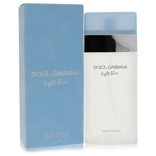 Dolce & Gabbana Light Blue for women – fresh fruity floral perfume in frosted glass bottle with light blue cap 100ml