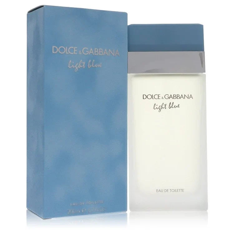 Dolce & Gabbana Light Blue for women – fresh fruity floral perfume in frosted glass bottle with light blue cap 200ml