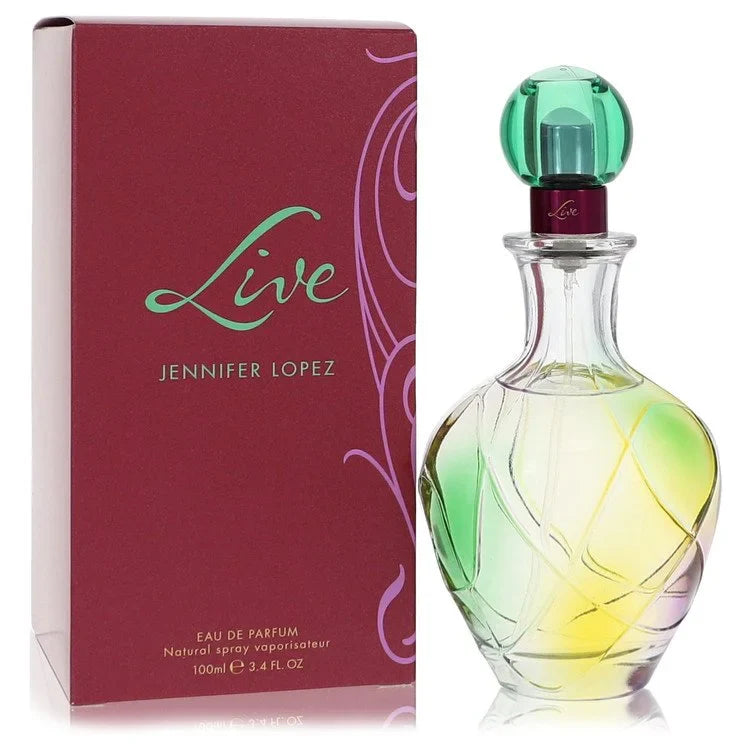 Jennifer Lopez Live perfume – energetic floral fragrance in curved multicolored bottle. 100ml