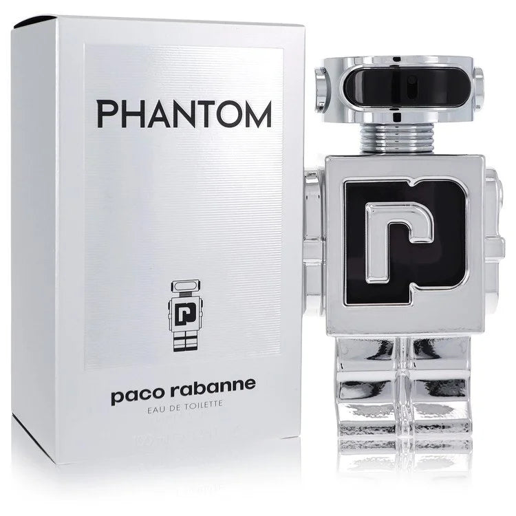 Paco Rabanne Phantom – futuristic aromatic fragrance for men in chrome robot-shaped bottle 100ml
