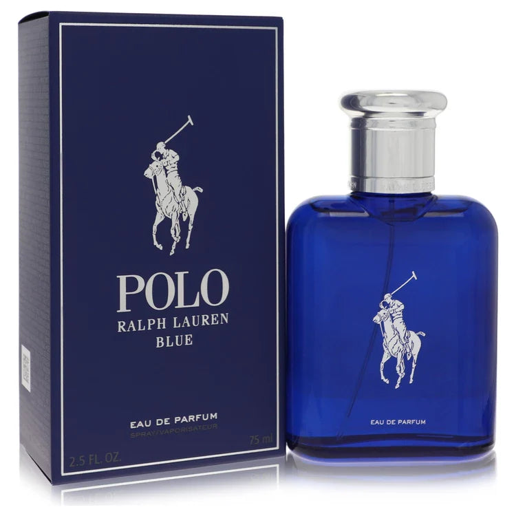 Ralph Lauren Polo Blue Eau de Parfum – deeper aromatic marine scent in rich cobalt blue bottle 75ml