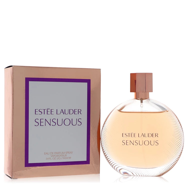 Estée Lauder Sensuous perfume bottle and packaging on a white background 100ml