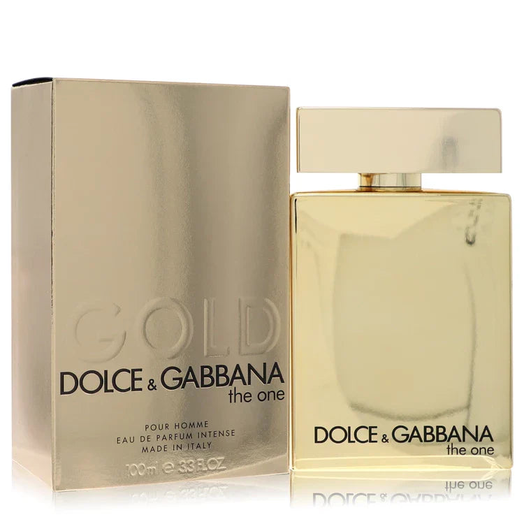 Dolce & Gabbana The One Gold for Men – luxurious woody spicy scent in metallic gold bottle with bold black cap 100ml