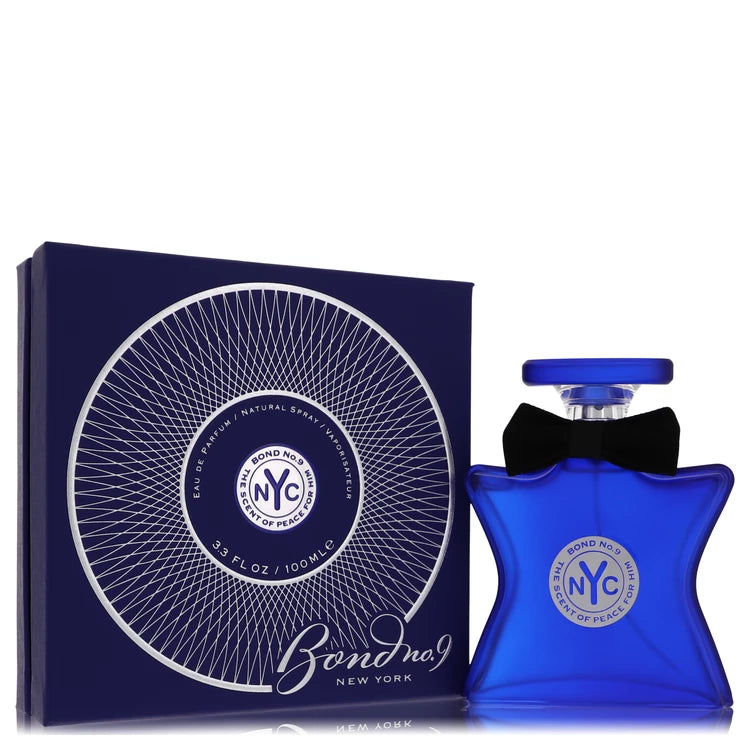 Bond No. 9 The Scent of Peace for Him Eau de Parfum 100ml Bottle – Men’s Woody Citrus Cologne Blue Bottle with Bow Tie.