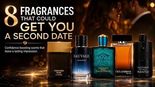 8 men’s fragrances for date night featuring warm, fresh, woody, spicy, and seductive designer colognes from Scent Haven