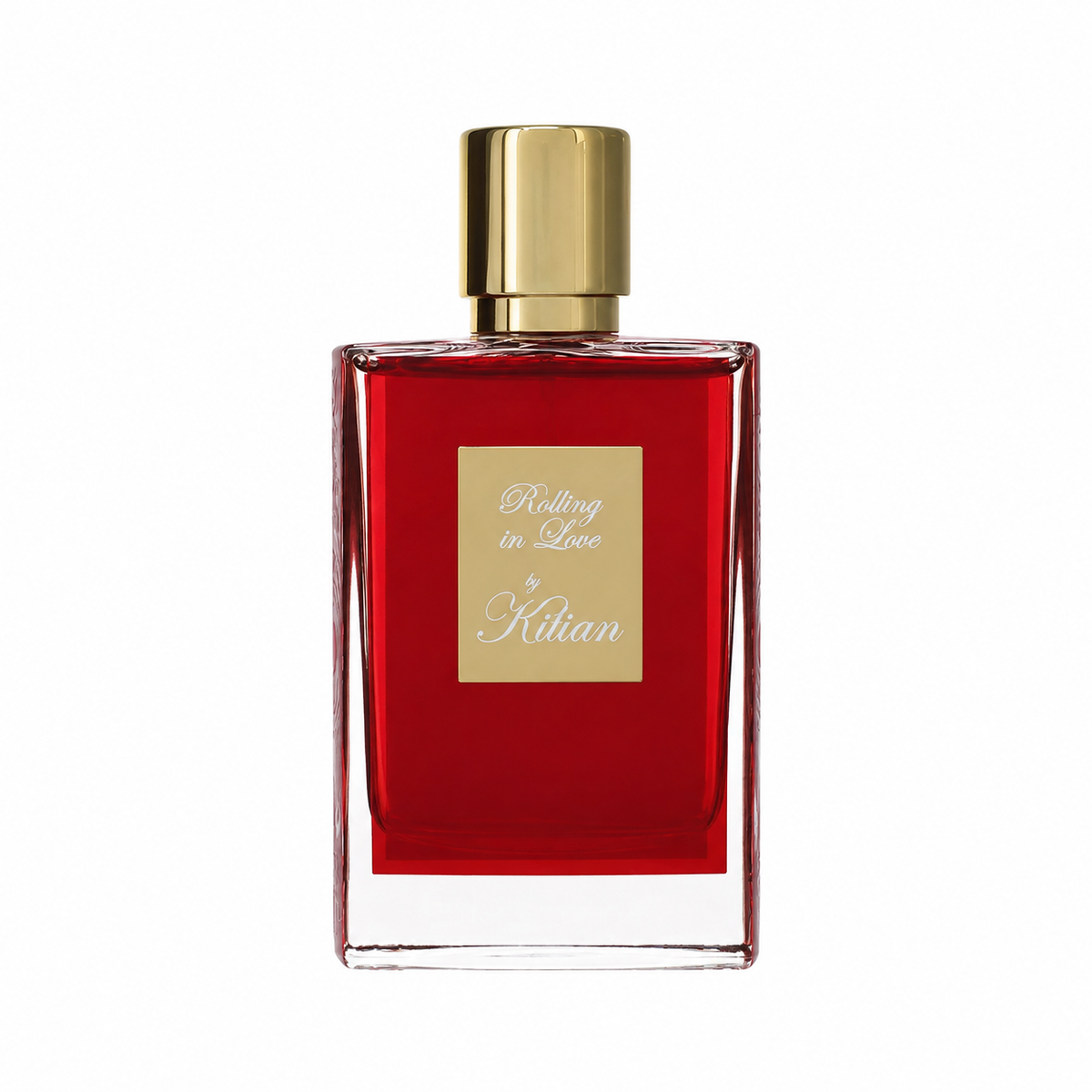 Kilian Rolling in Love – creamy floral musk perfume in bold red lacquered bottle with gold plate. 50ml