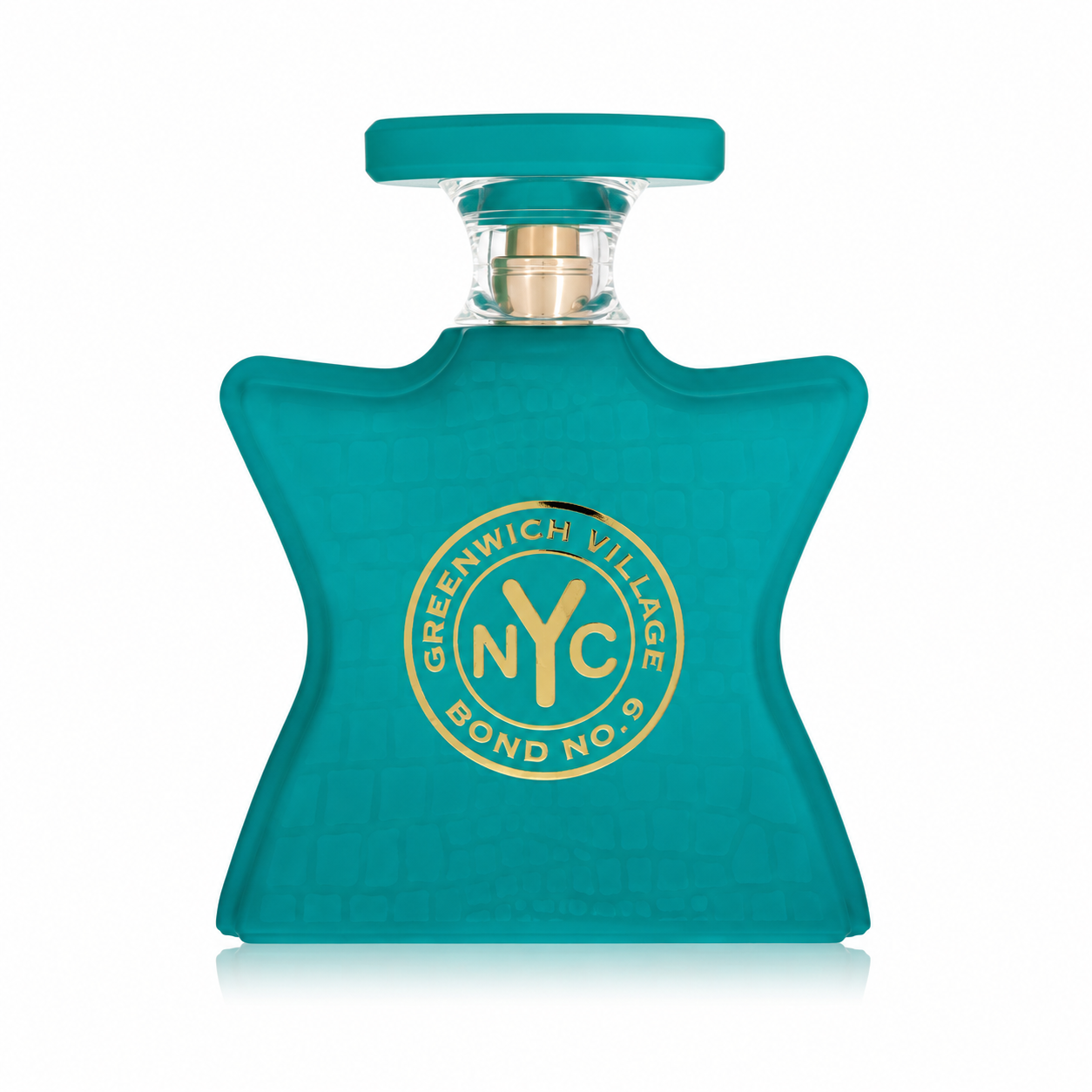 Bond No. 9 Greenwich Village – fresh floral amber fragrance in teal star-shaped bottle with gold medallion. 100ml