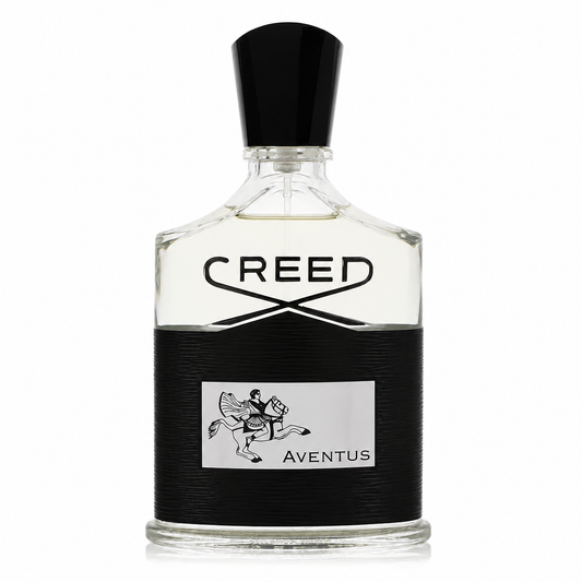 Creed Aventus – iconic fruity smoky men’s fragrance in black and clear bottle with silver crest. 100ml