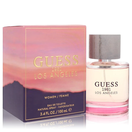 Guess 1981 Los Angeles perfume bottle and packaging on a white background 100ml