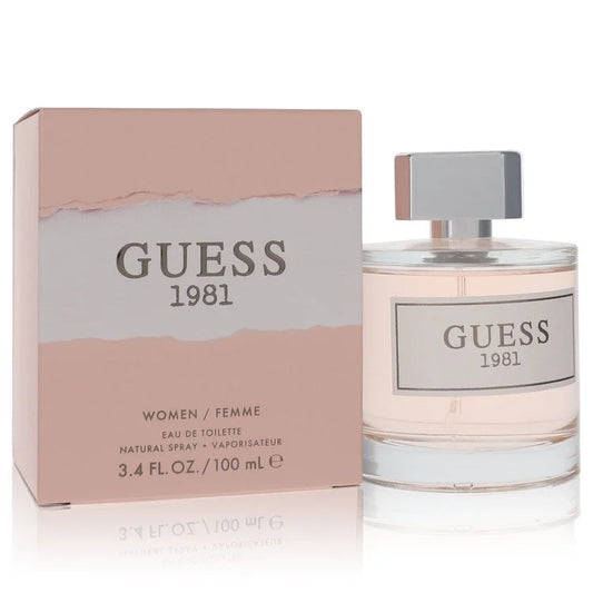 Guess 1981 women's perfume bottle and packaging on a white background 100ml