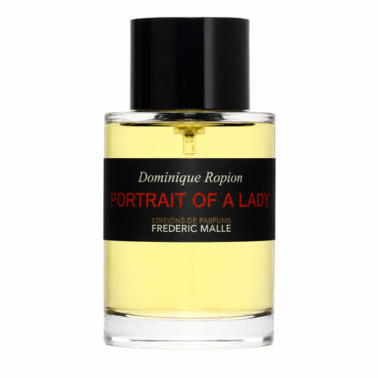 Frédéric Malle Portrait of a Lady – bold rose and patchouli fragrance in elegant black and red bottle. 100ml