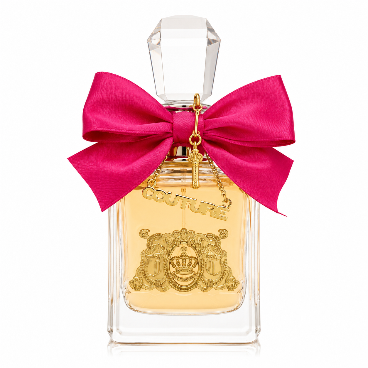 Viva La Juicy perfume – sweet gourmand scent in pink and gold bottle with bow. 100ml
