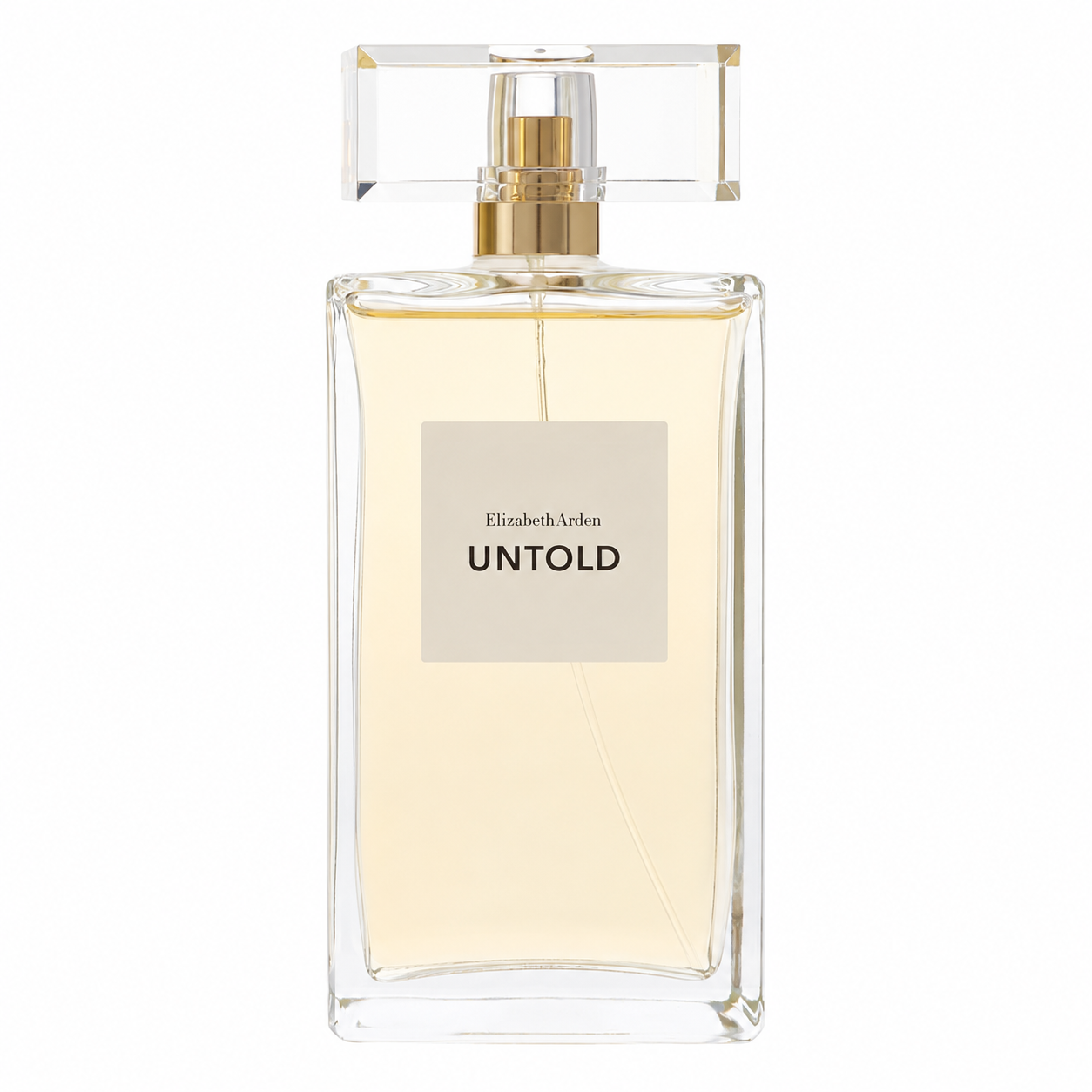 Elizabeth Arden Untold Eau de Parfum clear rectangular bottle with clear rectangular cap. 100ml