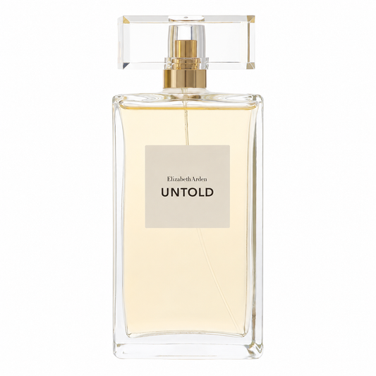 Elizabeth Arden Untold Eau de Parfum clear rectangular bottle with clear rectangular cap. 100ml