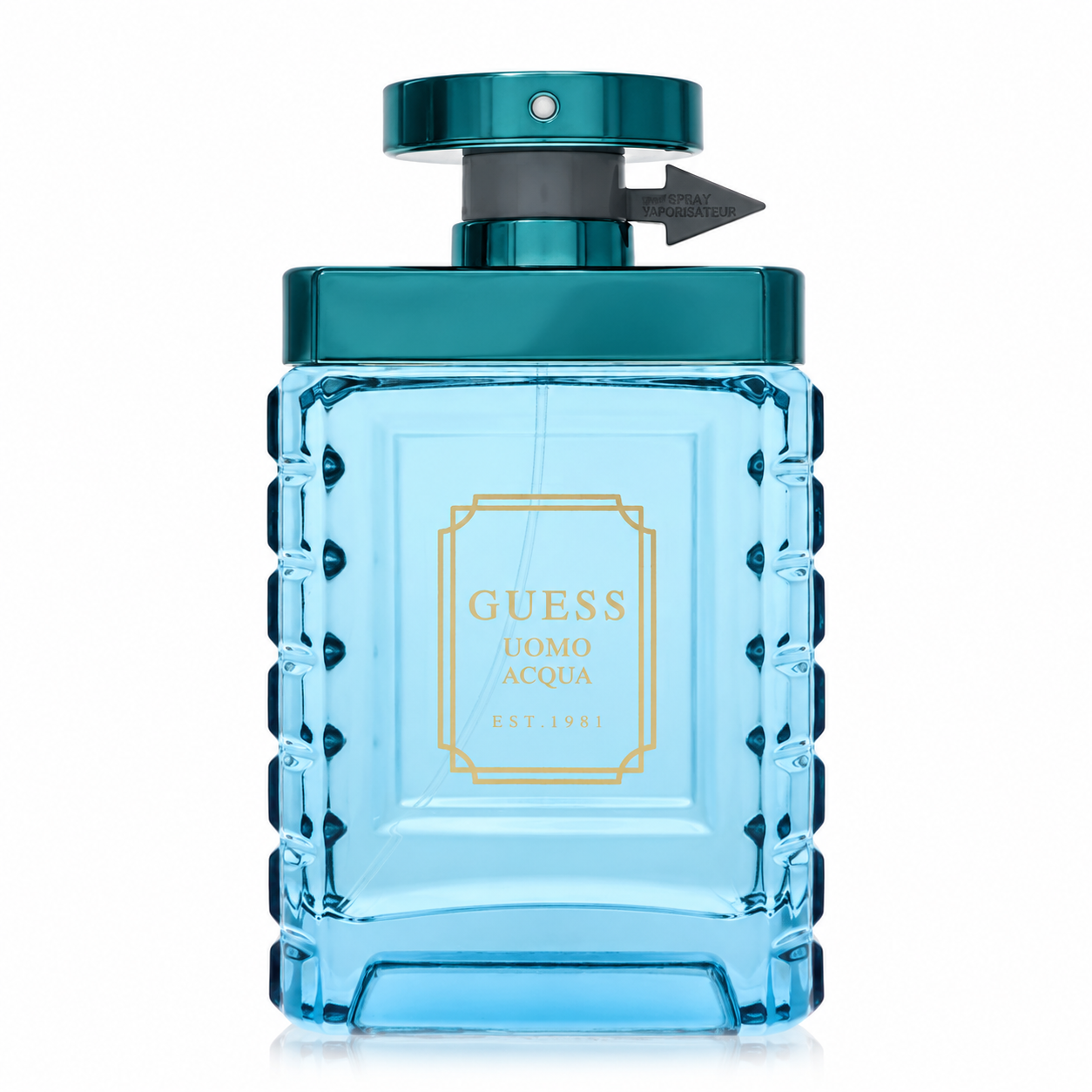 Guess Uomo Acqua perfume bottle on a white background 100ml