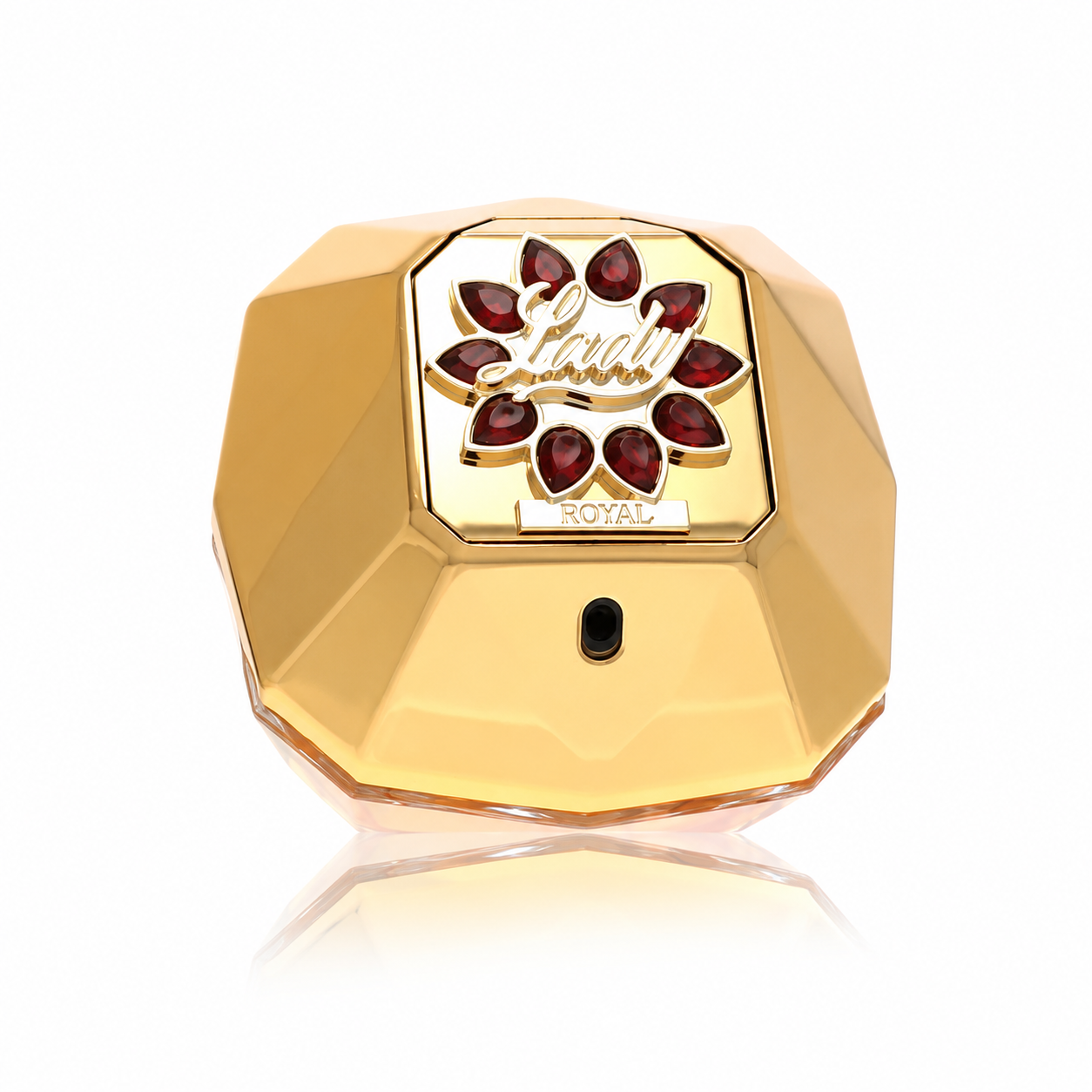 Rabanne Lady Million Royal diamond bottle with red emeralds 80ml