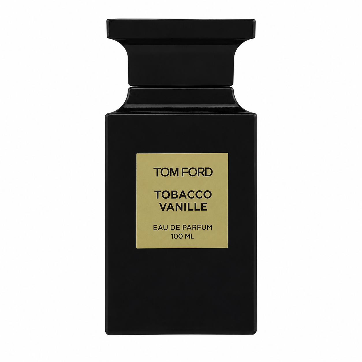 Tom Ford Tobacco Vanille – warm tobacco and sweet vanilla scent in dark amber bottle with gold label. 100ml