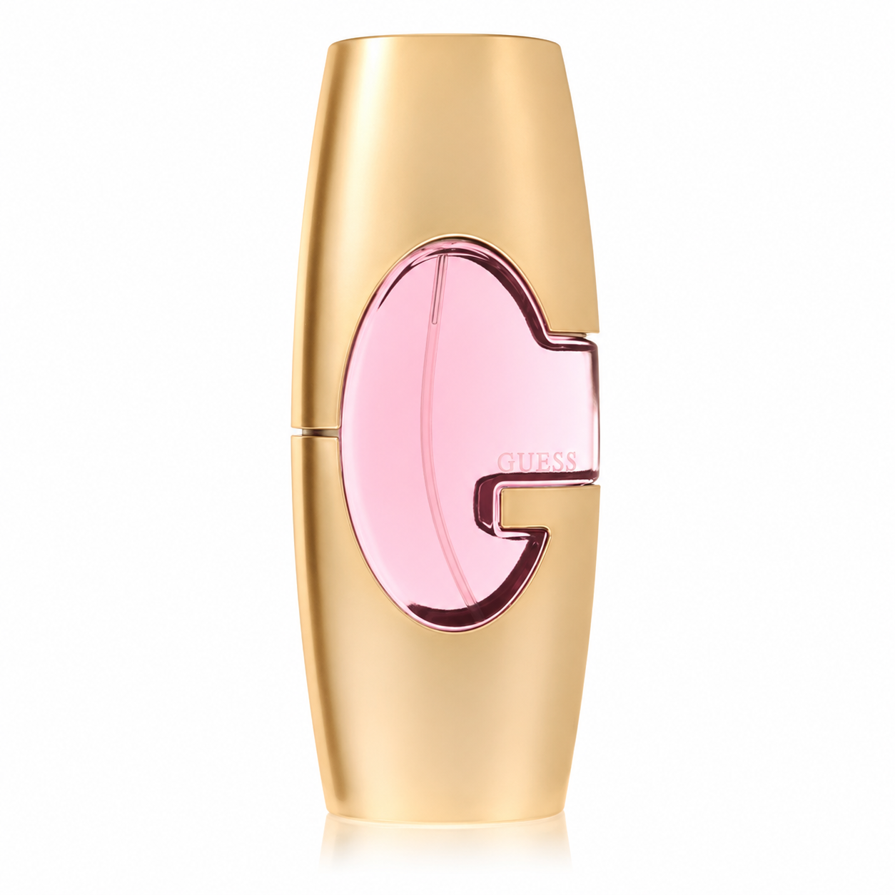 Guess Gold perfume bottle on a white background 75ml