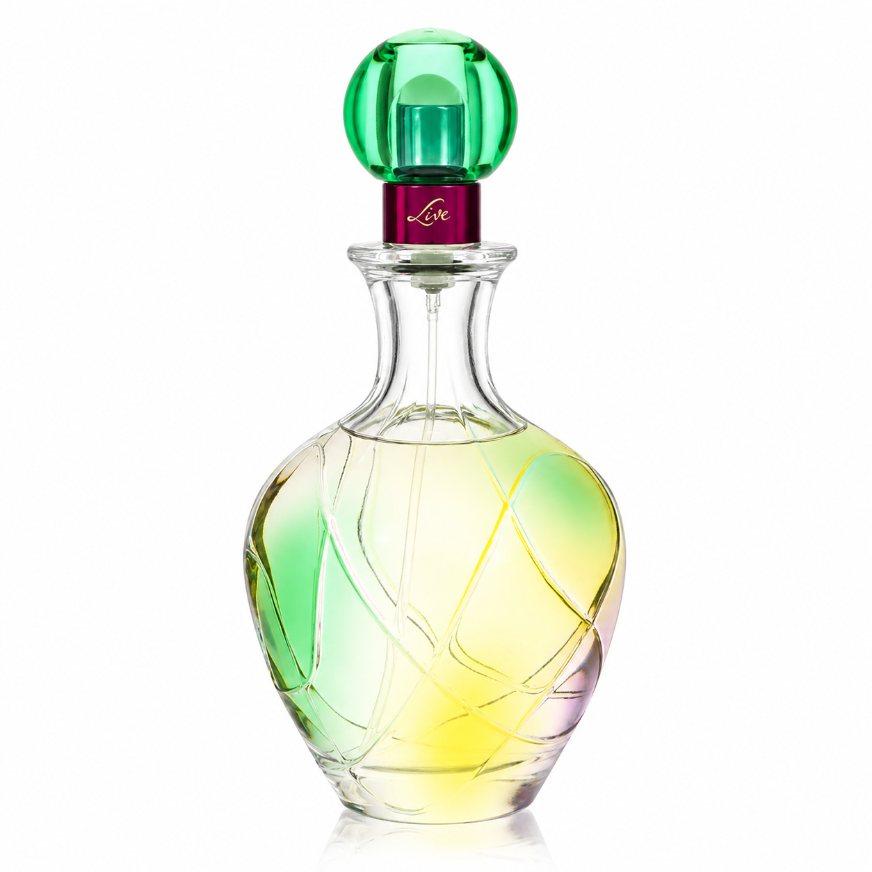 Jennifer Lopez Live perfume – energetic floral fragrance in curved multicolored bottle. 100ml