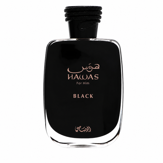 Rasasi Hawas Black Eau de Parfum for men at Scent Haven 100ml