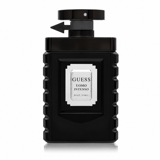Guess Uomo Intenso perfume bottle on a white background 100ml