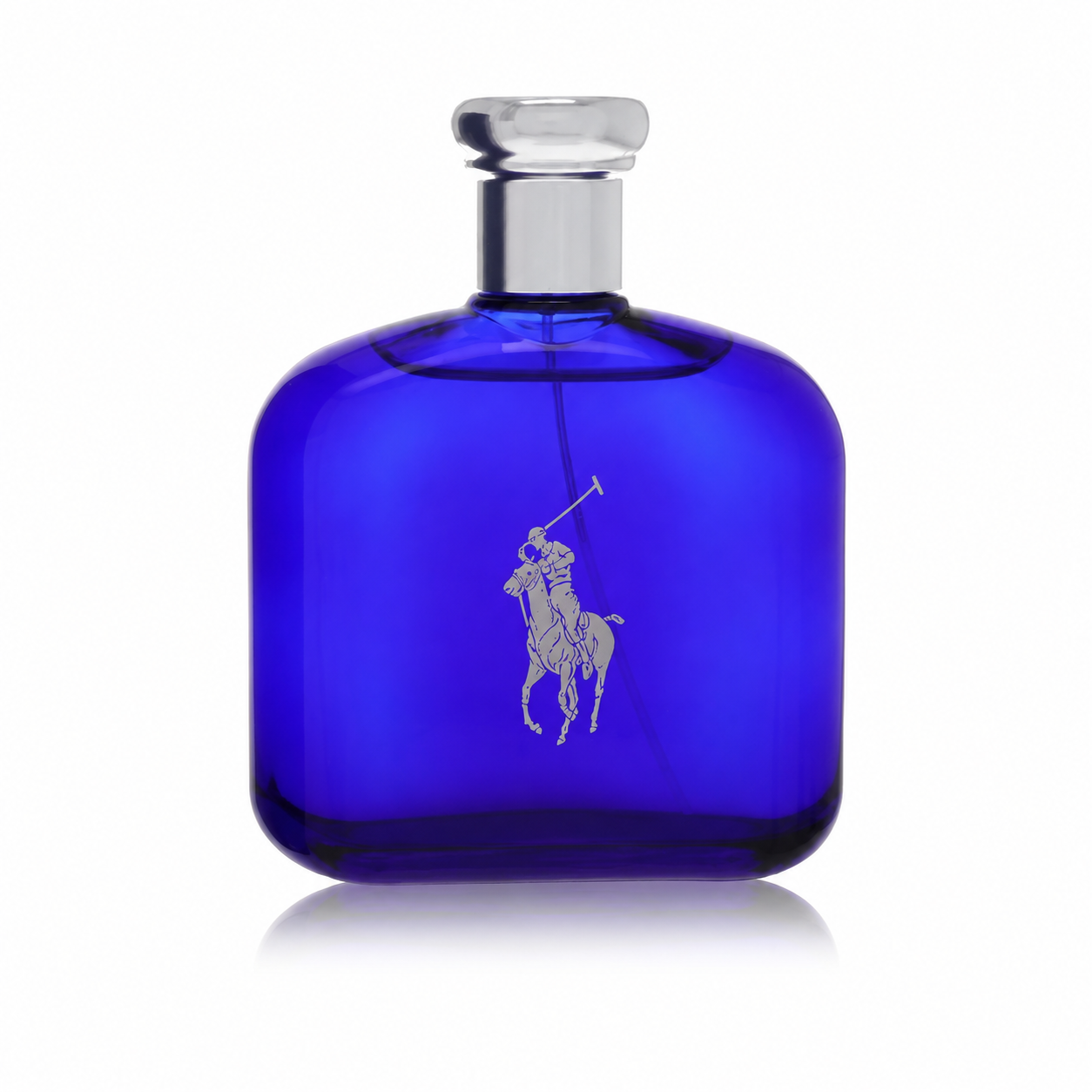 Ralph Lauren Polo Blue Eau de Toilette – fresh aquatic fragrance in bright blue glass bottle with silver top. 125ml