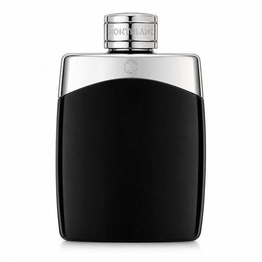 Montblanc Legend Eau de Toilette – classic fougère fragrance in sleek black bottle with chrome top. 100ml