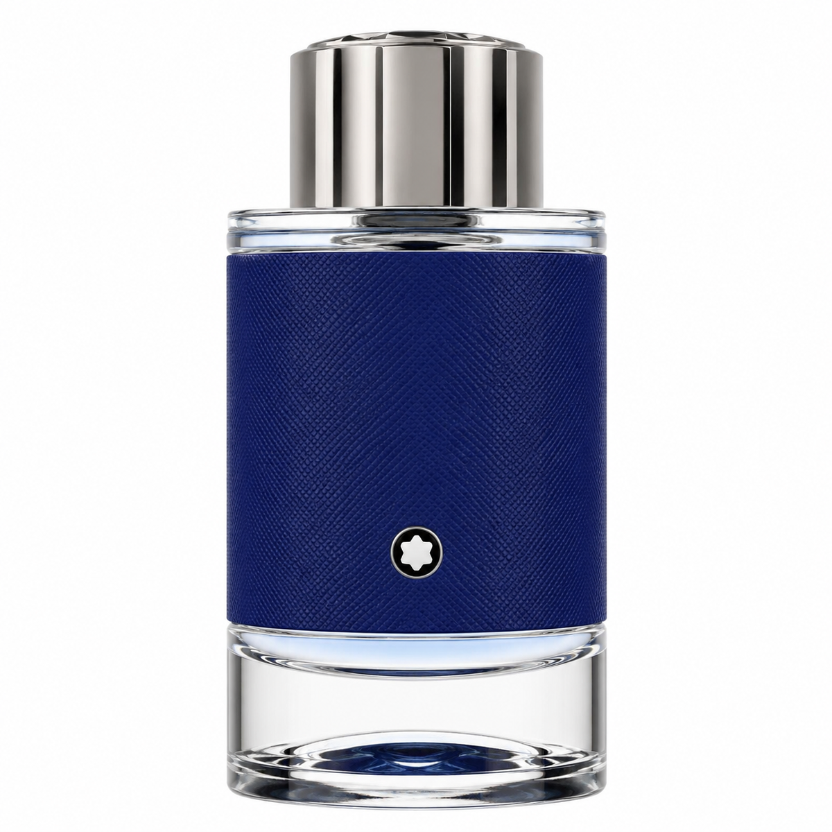 Montblanc Explorer Ultra Blue – fresh marine fragrance in deep blue bottle with leather detailing. 100ml