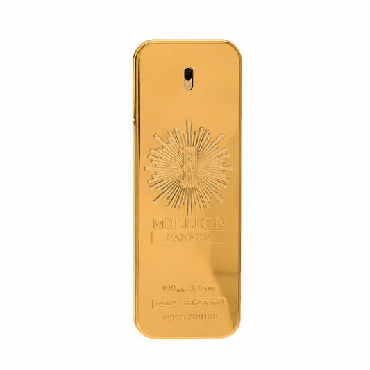 Paco Rabanne 1 Million Parfum – intense amber leather fragrance in sleek matte gold bottle. 100ml