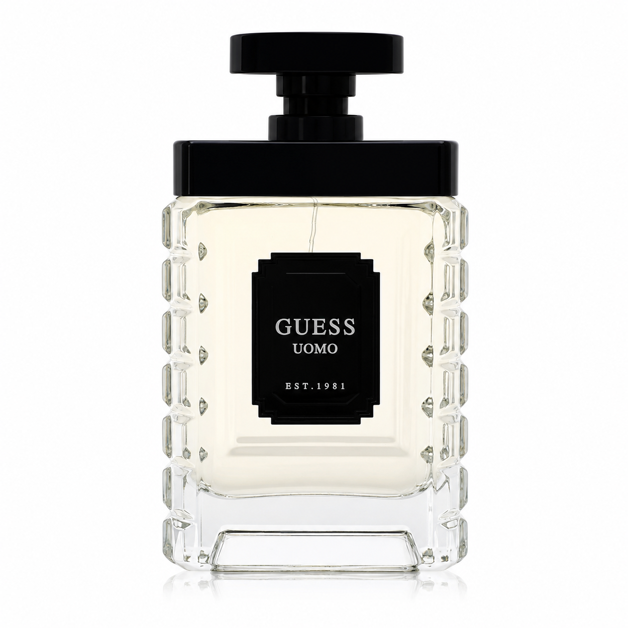 Guess Uomo perfume bottle on a white background 100ml