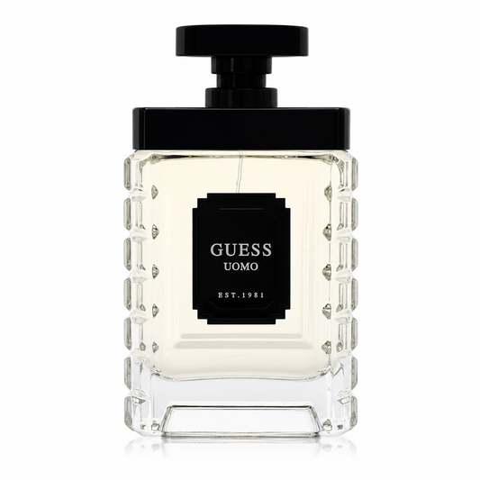 Guess Uomo perfume bottle on a white background 100ml
